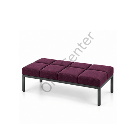 Seri İkili Puf 100x50x45h | Metal Ayaklı Modern Ofis & Bekleme Bankı